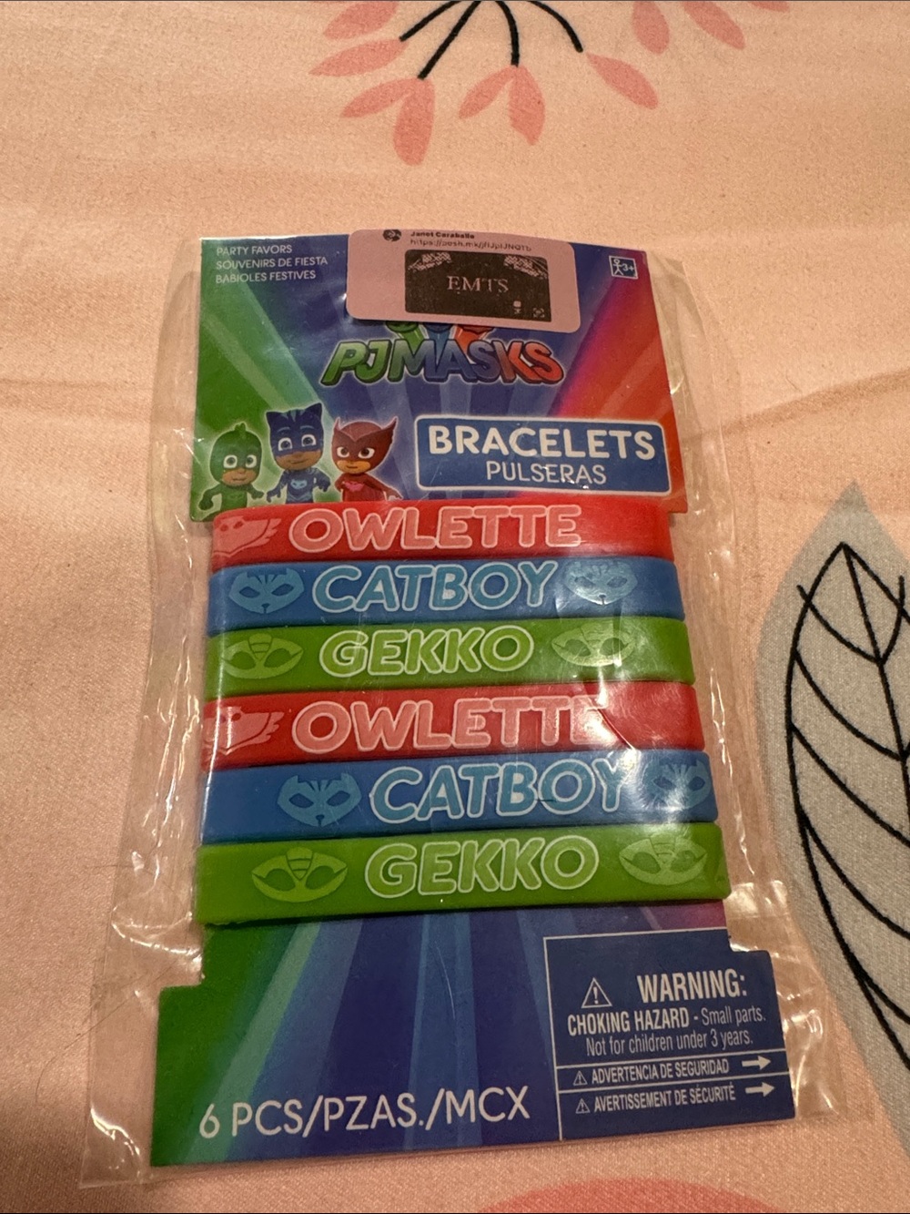 PJ Masks Kids Silicone Character Bracelets - Red, Blue, Green